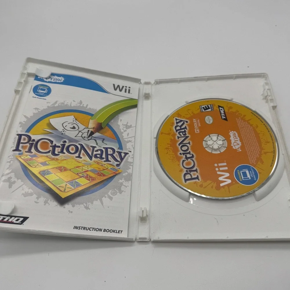 Pictionary Nintendo Wii uDraw GameTablet Required THQ Video Game CIB